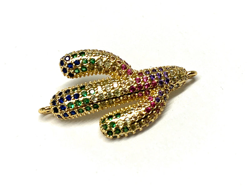 Cactus, Plating, Connector, Rhinestone