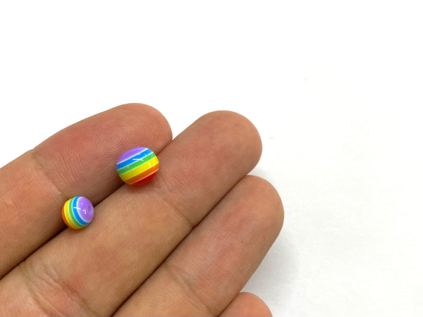 Rainbow Beads, Arcoíris, 6 y 8mm