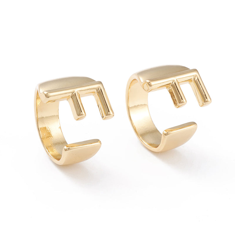 Initial, Rings with Initials, Plated 18k