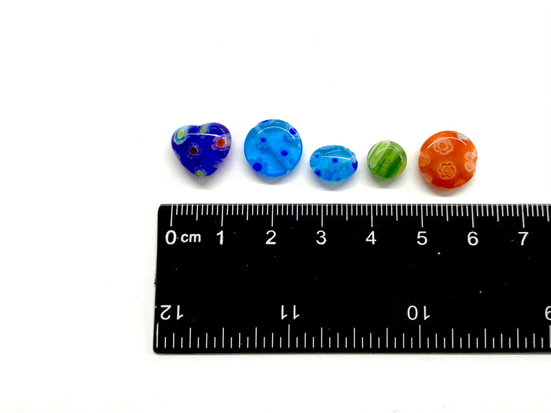 Millefiori, Beads, Assorted