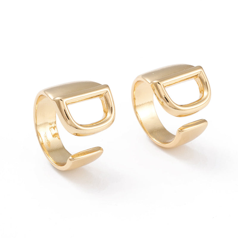 Initial, Rings with Initials, Plated 18k