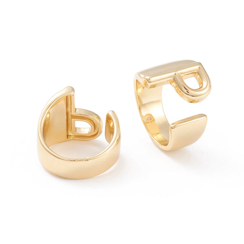 Initial, Rings with Initials, Plated 18k