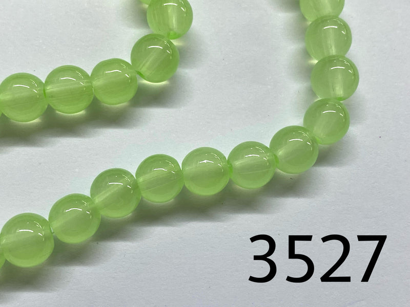 Imitation Jade Crystal Beads, 8mm