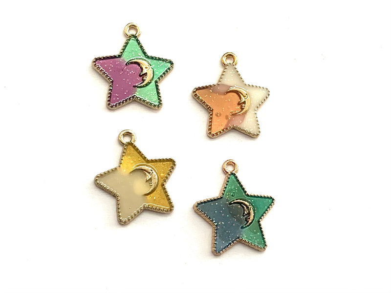 Star, Moon, Enamel