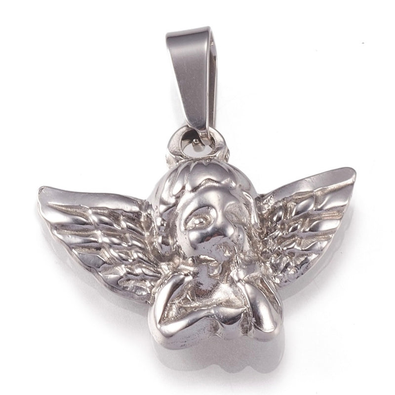 Angel, Stainless Steel, Charm, Pendant