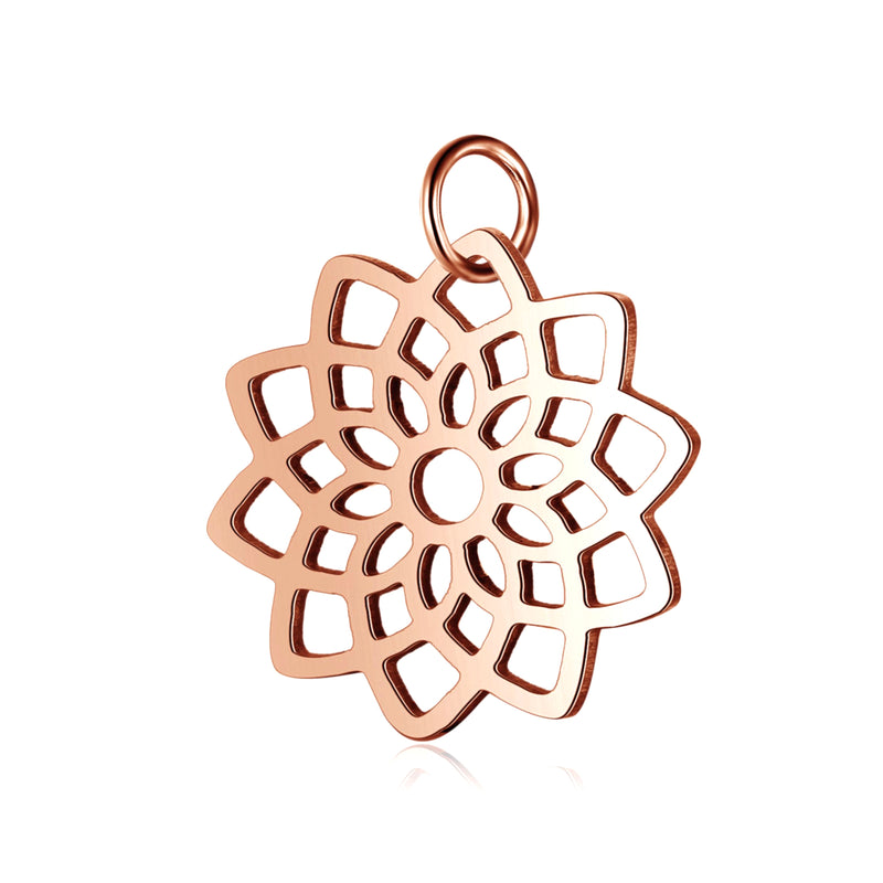 Flor, Stainless Steel, Charm