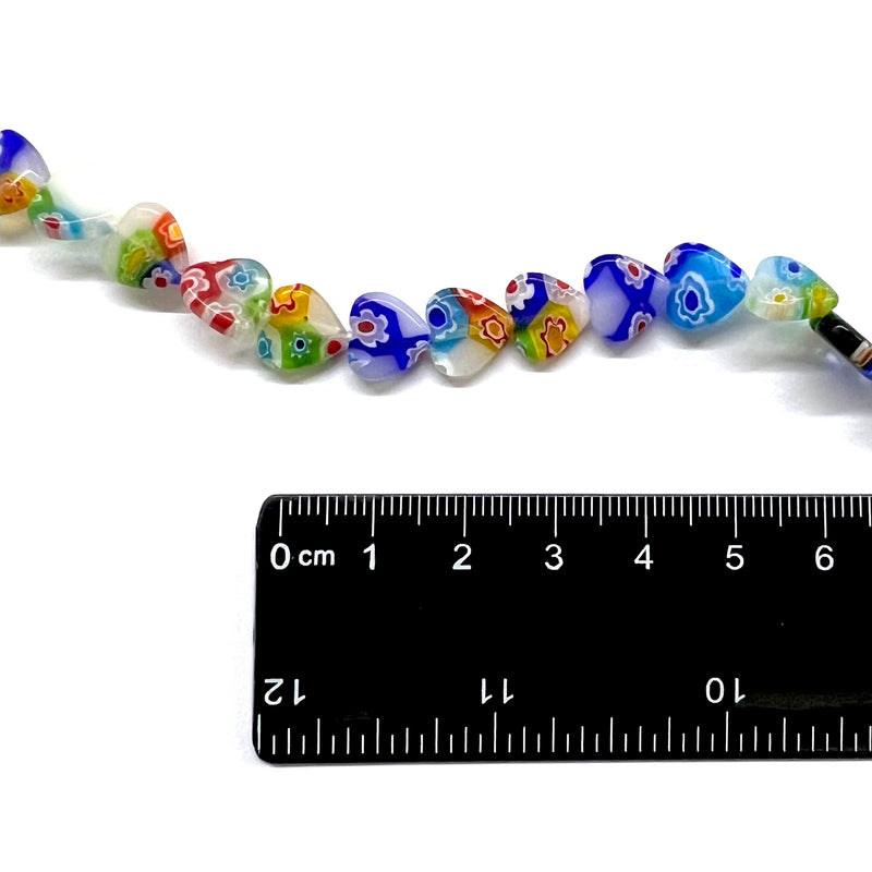 Corazón, Millefiori, Cristal, Beads