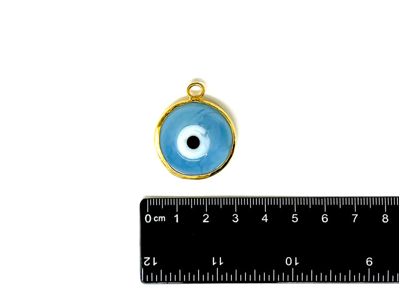 Ojo, Enchapado 18k, Cristal Murano, Charm