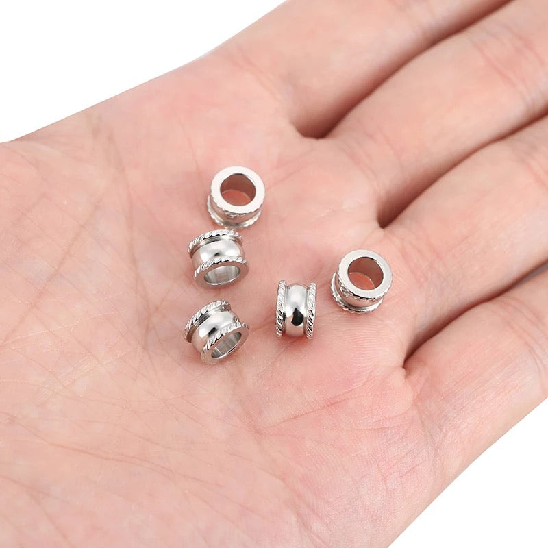 Beads Spacer, Separador, Stainless Steel, 8mm