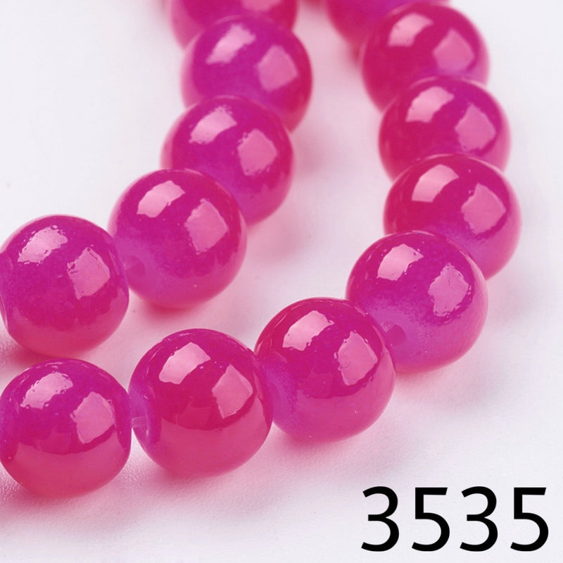 Imitation Jade Crystal Beads, 8mm