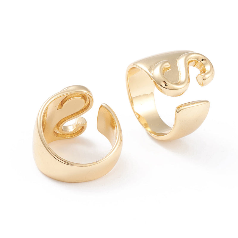 Initial, Rings with Initials, Plated 18k