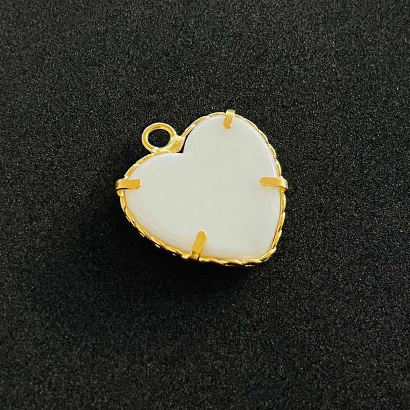 Corazón, Ojo, Enchapado 18k, Cristal Murano, Charm