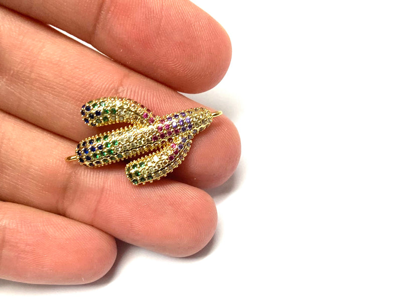 Cactus, Plating, Connector, Rhinestone