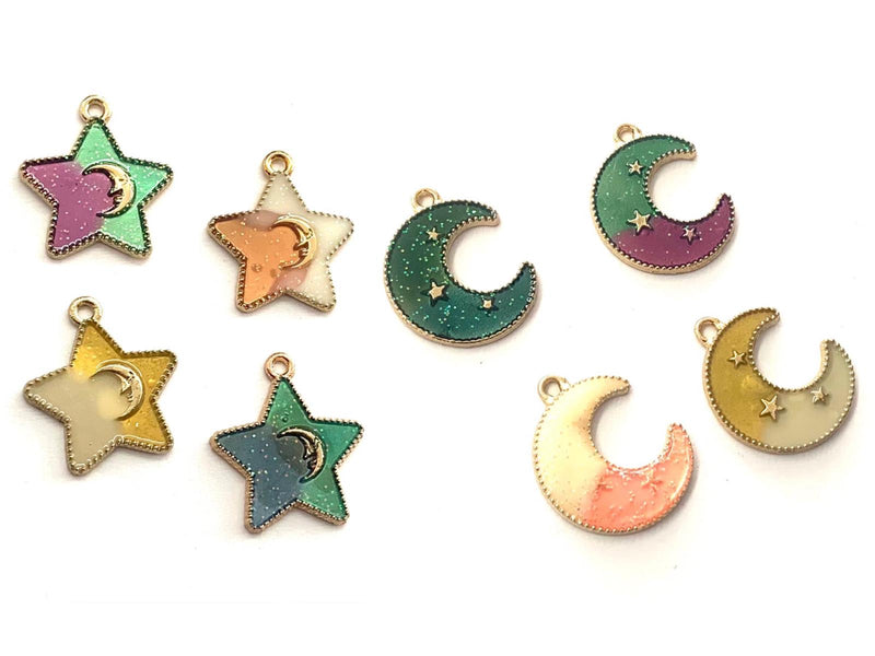 Star, Moon, Enamel