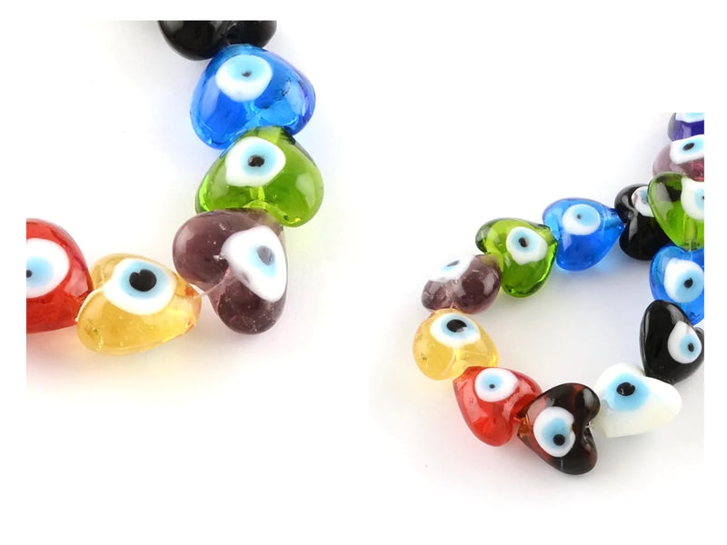 Ojo, Corazón, Beads, Cristal