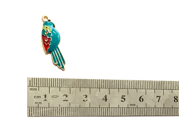 Parrot, Enamel, Charm