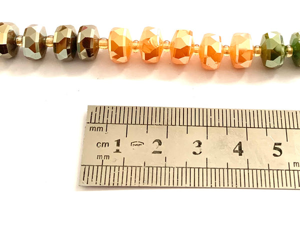 Crystal, Faceted, Multicolour, 10x5mm