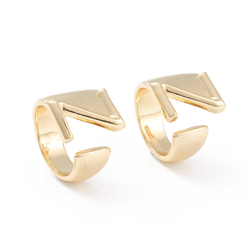 Initial, Rings with Initials, Plated 18k