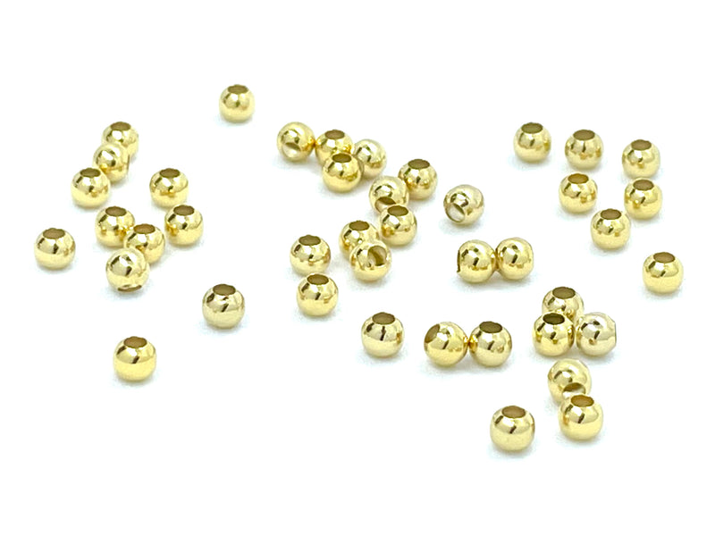 Separadores, Spacer, Enchapado 18k, 4mm, Beads