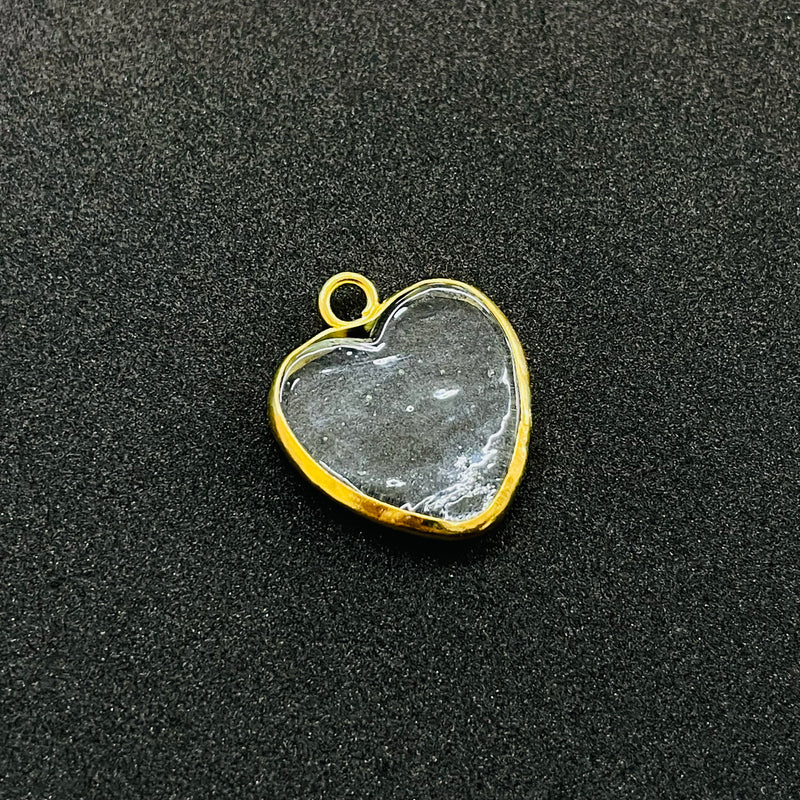 Corazón, Ojo, Enchapado 18k, Cristal Murano, Charm