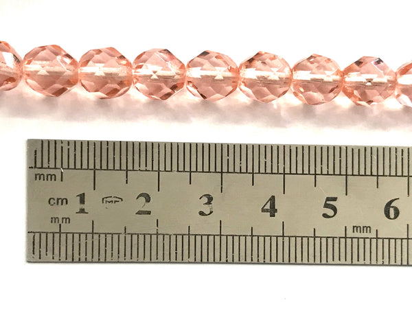 Faceted Round Crystal, 8-10-12mm