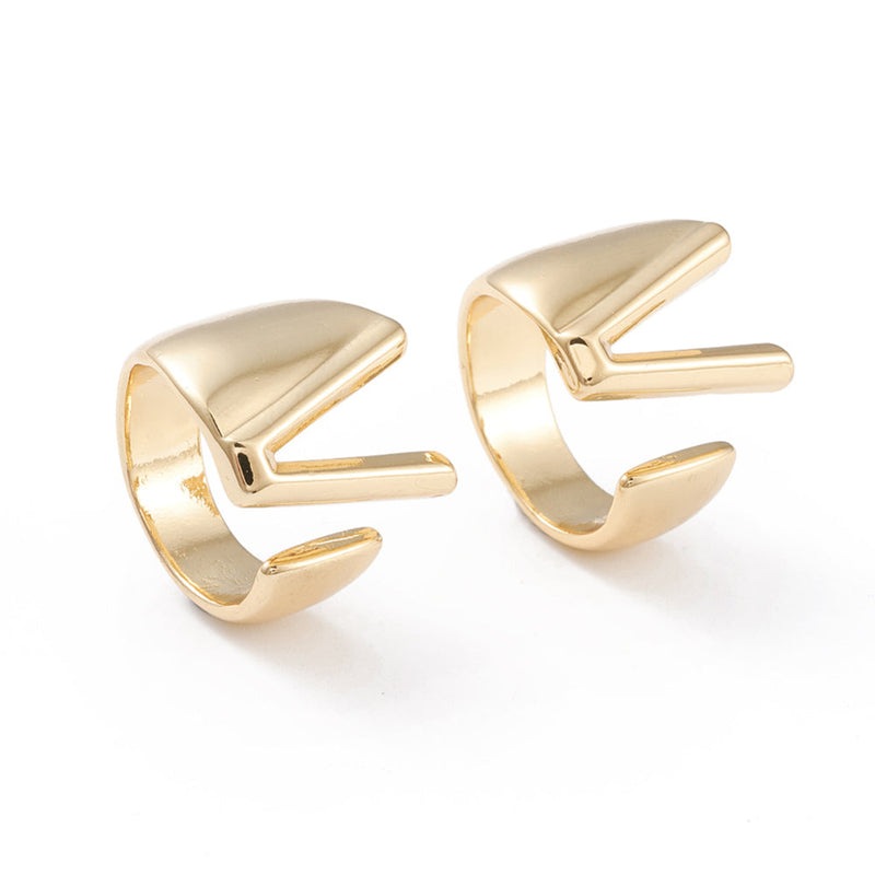 Initial, Rings with Initials, Plated 18k