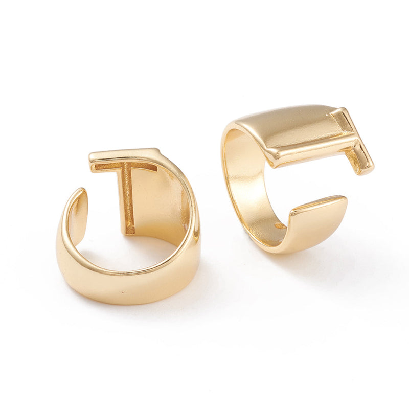 Initial, Rings with Initials, Plated 18k