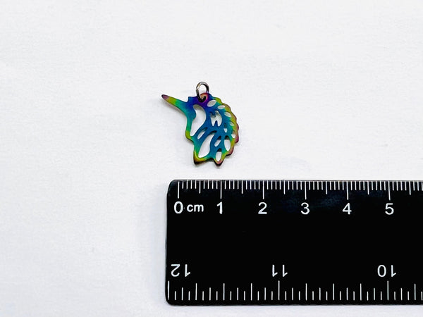 Unicornio, Stainless Steel, Charm