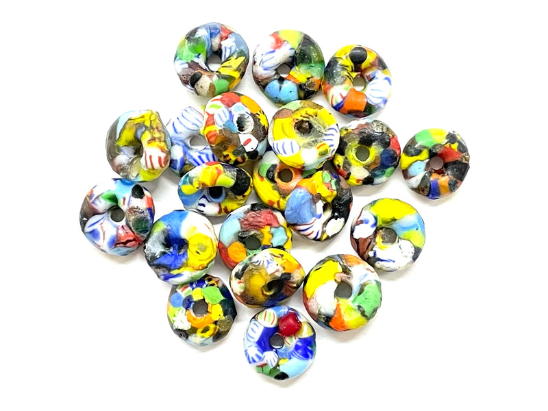 Beads Africanos, Flat, Cristal, 14mm