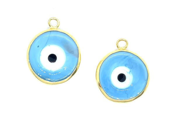 Ojo, Enchapado 18k, Cristal Murano, Charm