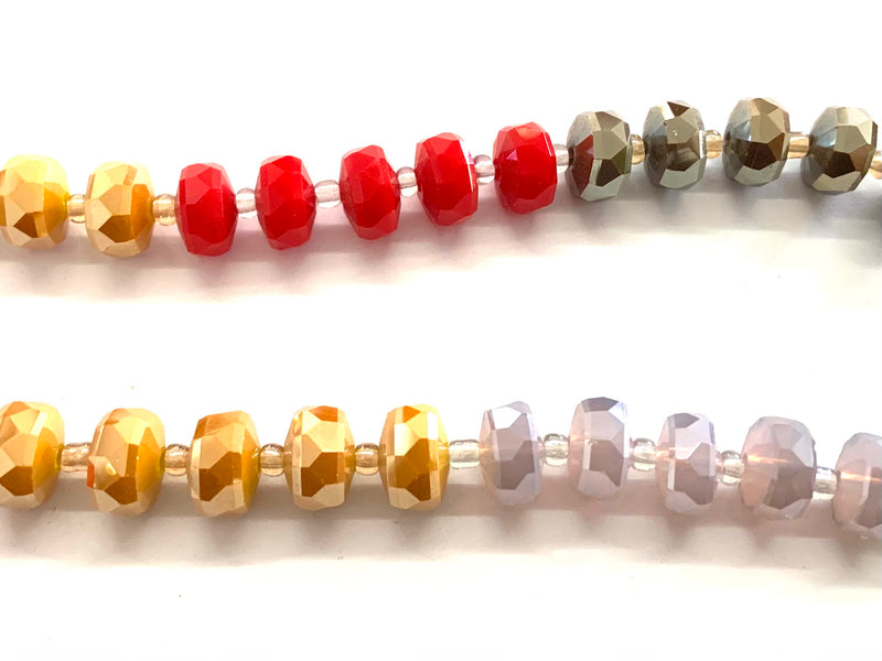 Cristal, Facetado, Multicolor, 10x5mm