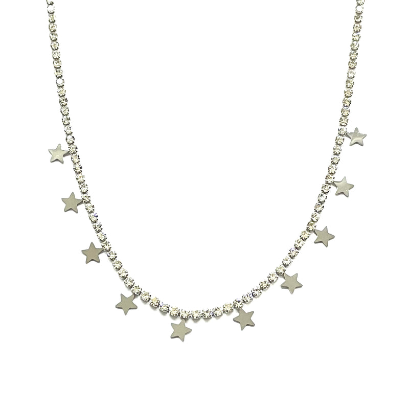 Cadena Montada con Rhinestone, Estrellas, Stainless Steel