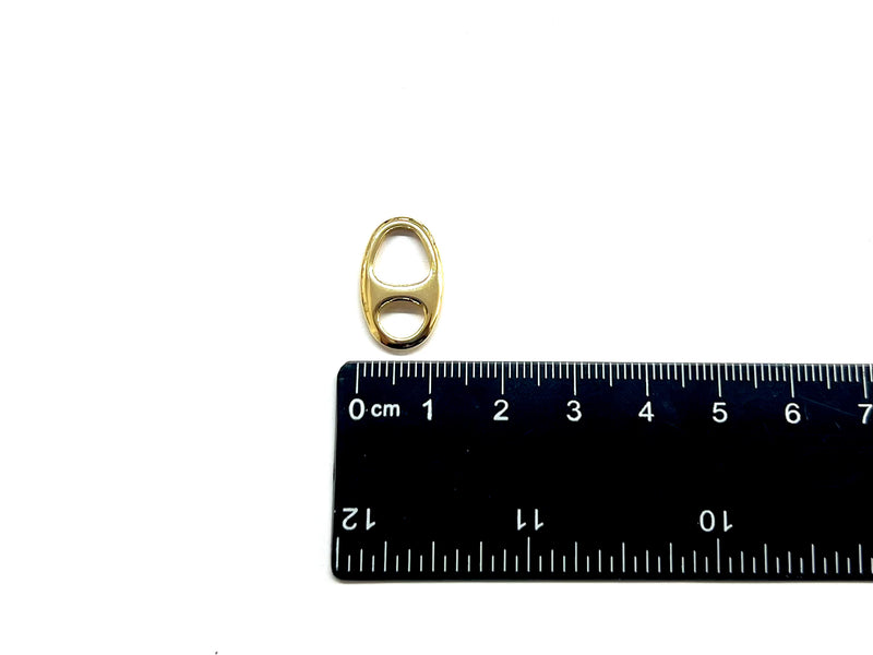 Eslabón Ovalado, Enchapado 18k, Conector, Charm